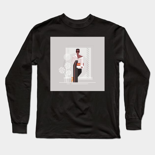 Victoria - Street Style Woman Long Sleeve T-Shirt by lanaxxart